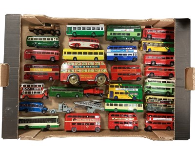 Lot 1769 - Large selection of loose plastic and Diecast Trams and Buses, approx. 200 (8 boxes).