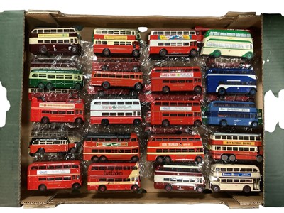 Lot 1769 - Large selection of loose plastic and Diecast Trams and Buses, approx. 200 (8 boxes).
