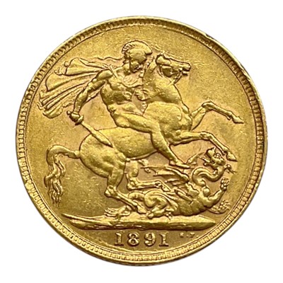 Lot 431 - G.B. - Gold Sovereign Victoria JH 1891 AF (1 coin)