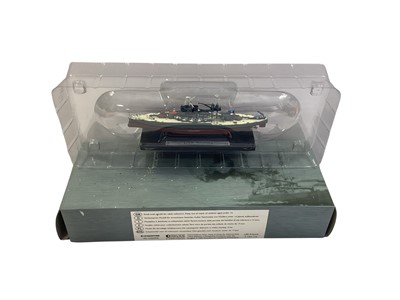 Lot 1770 - Atlas Editions Legendary Warship Collection Diecast Models including American USS Missouri 7134106, USS Lexington 7134112, USS Hornet 7134111, USS Arizona 7134115, German Gneisenau 7134121, Prin...