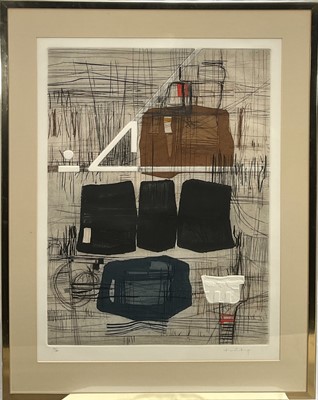 Lot 50 - Najar Barsoumian Hratchya (b. 1939) embossed etching - Look up There- signed , edition number 50/80, 82cm x 62cm, in glazed frame.