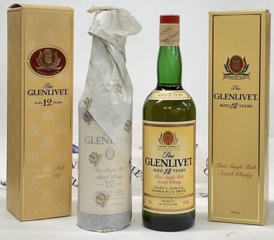 Lot 25 - Two bottles, The Glenlivet, 12 years old, 43%., 75cl., in original card boxes