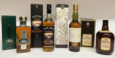 Lot 35 - Four bottles of whisky: Blair Athol 8 year old, Glen Ord 12 year old, Grand Old Parr 12 year old and Talisker, each in original card box