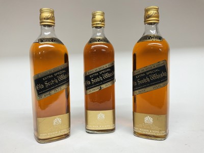 Lot 53 - Three bottles, Johnnie Walker Black Label Extra Special Old Scotch Whisky