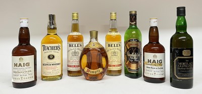 Lot 55 - Eight bottles, assorted whisky to include Haig, Bell's, Glenfiddich and Dimple
