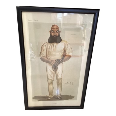 Lot 5151 - Group of 9 reproduction Vanity Fair prints in contemporary black frames, including 8 judges and one of W.G. Grace