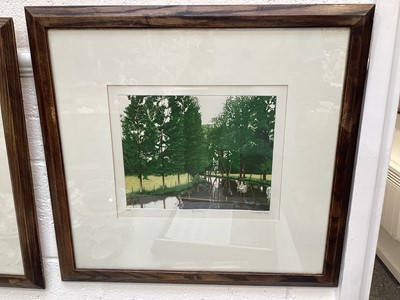 Lot 5214 - Christopher Penny, two pencil signed limited edition lithographs (6/150) of the rivers Waveney and Dronne, framed, 30cm x 24cm