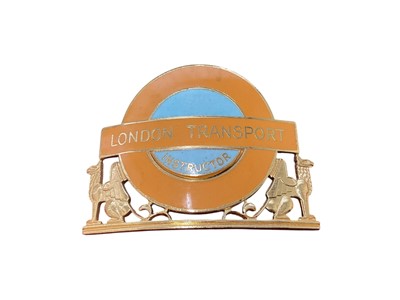 Lot Vintage enamel London Transport Instructor badge, 6cm in width.