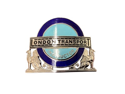 Lot Vintage enamel London Transport Instructor badge, 6cm in width.