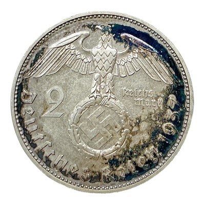 Lot 622 - Germany - Third Reich silver proof 2 Reichsmark, Hindenberg issue 1937A (1 coin)