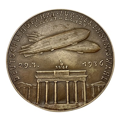 Lot 626 - Germany - A large bronze medallion (Dia: 111mm) by K. Goetz