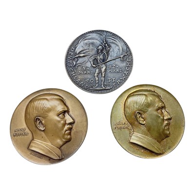 Lot 628 - Germany - Mixed commemorative bronze medallions (Dia: All 60mm) to include Rev: Christmas at Mautner Markhof Childrens Hospital 1938 by Arnold Hartig, another similar by Hartig with Obv: Profile...