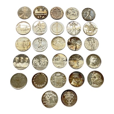 Lot 629 - Germany - Mixed silver medallions commemorating World War One & Inter War Military Commander etc.