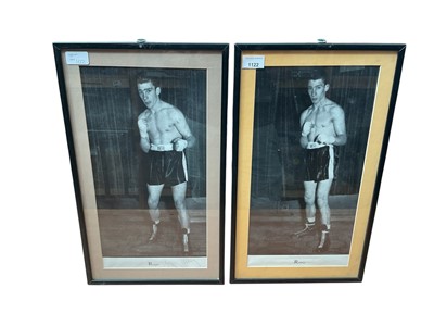 Lot 1122 - Pair of signed printed portraits of Ronnie and Reggie Kray The vendor was part of a Kray Twins society and these may have been obtained during the Freedom campaign