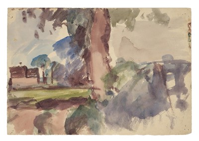 Lot Harry Becker (1865-1928) watercolour, Church Farm, Wenhaston, 19.5 x 28cm, glazed frame