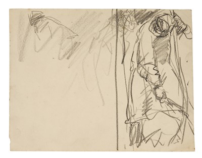 Lot Harry Becker (1865-1928) graphite, Farm Worker with Scythe, 17 x 22cm, unframed