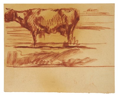 Lot Harry Becker (1865-1928) graphite, Study of a Cow, 16 x 20cm, unframed