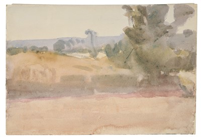 Lot Harry Becker (1865-1928) watercolour, Suffolk Landscape, 17.5 x 25cm, unframed