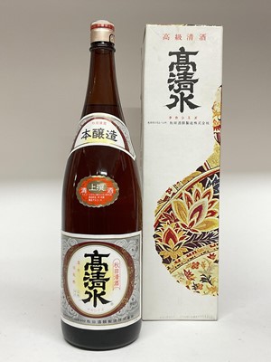 Lot 102 - Takashimizu Josen Japanese Sake, 15.5%., 1.8 litres, in original card box