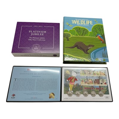 Lot 448 - World - Mixed coin sets to include The Royal Mint London 2012 Sports 50p collection (N.B. Complete and in album of issue), The Great British Isles Wildlife 10p coin collection (N.B. Complete and...