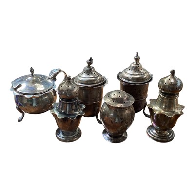 Lot 5183 - Silver cruet set