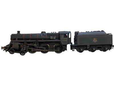 Lot Bachmann OO Gauge BR black early emblem tender locomotives including 2-6-2 Class V The Snapper 60809, 2-8-0 Class 3000 ROD 3023 and 4-6-0 Class 4MT 75065 (3)