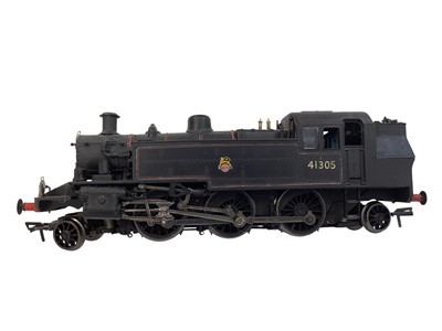 Lot Bachmann OO Gauge BR black early emblem tank engines including 0-6-0 Class 57xx 6403, 2-6-2 Ivatt Class 2MT 41305 and British Railways black Class 1F 41803 (3)