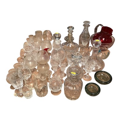 Lot 5059 - Collection of glassware to include cut glass, decanters, sherry glasses etc