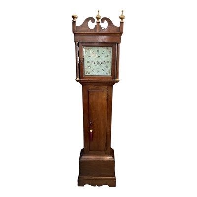 Lot 5305 - Samuel Thorndike of Ipswich, longcase clock with painted enamel dial in mahogany case