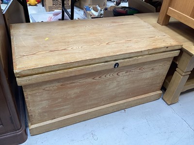 Lot 5365 - Victorian stripped pine blanket box