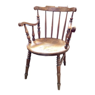 Lot 5319 - Early 20th century captains type elbow chair