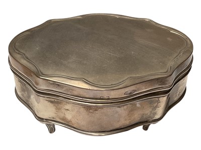Lot 152 - Antique silver jewellery box (Birmingham 1912)