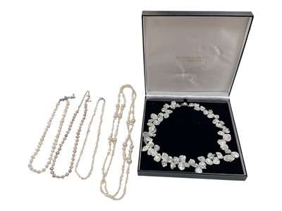 Lot 155 - Five cultured freshwater pearl necklaces