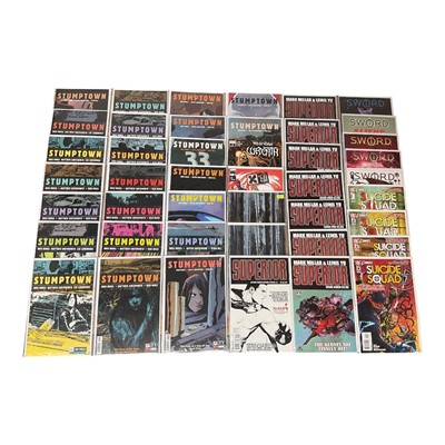 Lot 653 - One box of modern comics to include DC Comics (Suicide Squad, Superboy, Supergirl), ONI press (Stumptown) and others. Approximately 145 comics, mostly bagged and boarded.