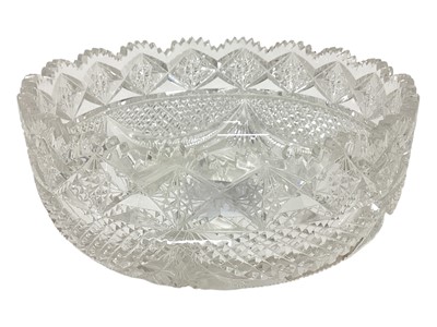 Lot 2271 - Fine quality Irish/Scottish? cut glass fruit bowl