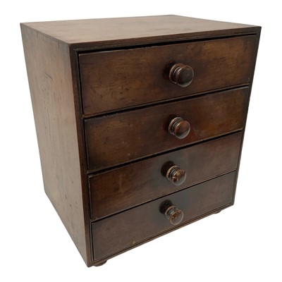 Lot 188 - Victorian mahogany four drawer collectors chest of drawers