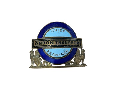 Lot Scarce vintage enamel London Transport Instructor Chief Examiner badge, by J.R. Gaunt, 6cm in width.