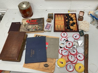 Lot 5176 - Sundry items, including ephemera, bygones, books, games, etc