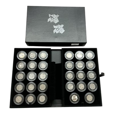 Lot 463 - G.B. - Royal Mint set of twenty nine 50 Pence silver brilliant UNC coins (N.B. In case of issue with Certificates of Authenticity) (1 coin set)