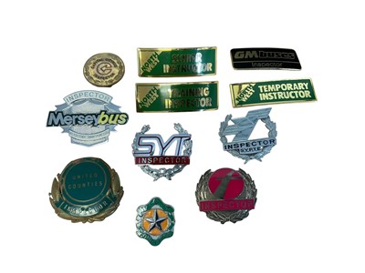 Lot Group of eleven various transport Inspectors and Conductors badges, (11).