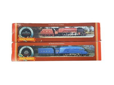 Lot 1796 - Hornby OO Gauge LMS crimson 4-6-2 Coronation Class "Duchess of Abercorn" tender locomotive 6234, boxed R305 & LNER blue 4-6-2 Class A4 "Seagull" tender locomotive 4902, boxed R372 (2)