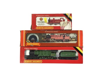 Lot 1798 - Hornby OO Gauge LNER lined green 2-6-0 Class B12 tender locomotive 8509, boxed R866, LMS crimson 2-6-4 Class 4P tank engine 2300, boxed R055 & LMS crimson 0-6-0 Class 3F Jinty tank engine 1...