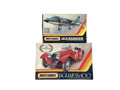 Lot 1883 - Atlas Editions The Greatest Show on Earth vehicles, Matchbox model kits Jaguar SS-100 & Sea Harrier, Esso Historic Vehicle coin collection, Readers Digest vintage cars and other loose diec...