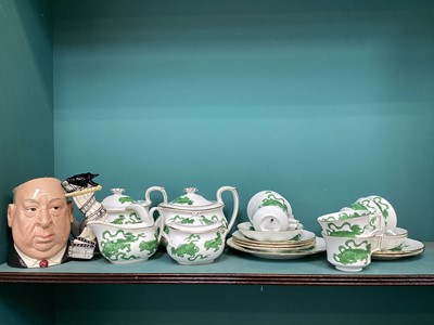 Lot 5115 - Royal Doulton character jug Alfred Hitchcock, D6987, together with a Wedgwood 'Chinese Tigers' Williamsburg Commemorative Ware tea ware - 19 pieces