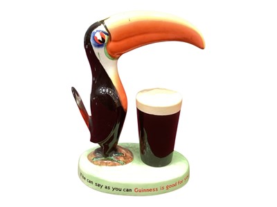 Lot 2236 - Guinness Carlton Ware Toucan lamp (no lamp fittings present).