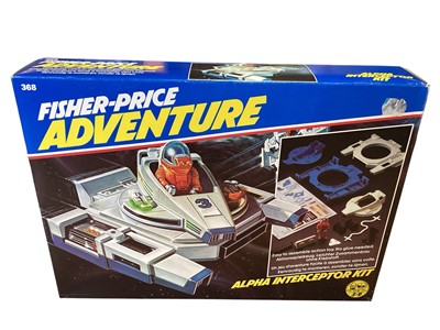 Lot 1933 - Fisher Price Adventure (c1983) constructed Alpha Interceptor Kit, boxed No.368 (space walk hose & instruction sheet missing) (1)