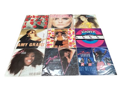 Lot 2760 - 180 plus 45s featuring female artists including Debbie Harry, Amy Grant, Sinitta, Crystal Gayle, Go Go's, Jade, Debbie Gibson, Bobby Gentry, Emmylou Harris, etc. Vinyl appears mostly Ex...
