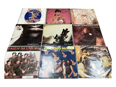 Lot 2763 - 160 45s including Kate Bush, Kraftwork, Cure, Smashing Pumpkins, Shaggy, Falco, Senseless Things, D Train, Kissing the Pink, Faith No More, Creatures, Morrissey and Extreme, etc. Vinyl...