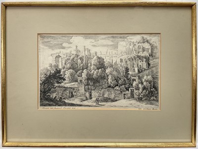 Lot 22 - Hermann van Swanevelt (c.1603/04-c.1655) black and white etching - Classical Landscape, 16.5cm x 27.5cm, in glazed gilt frame