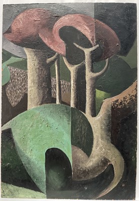 Lot 17 - Stuart McCrorie (British. 1926-2017) oil on board - Abstract, 58cm x 40cm, unframed